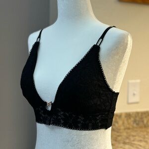 Aerie Lace Padded Longline Bralette in size S